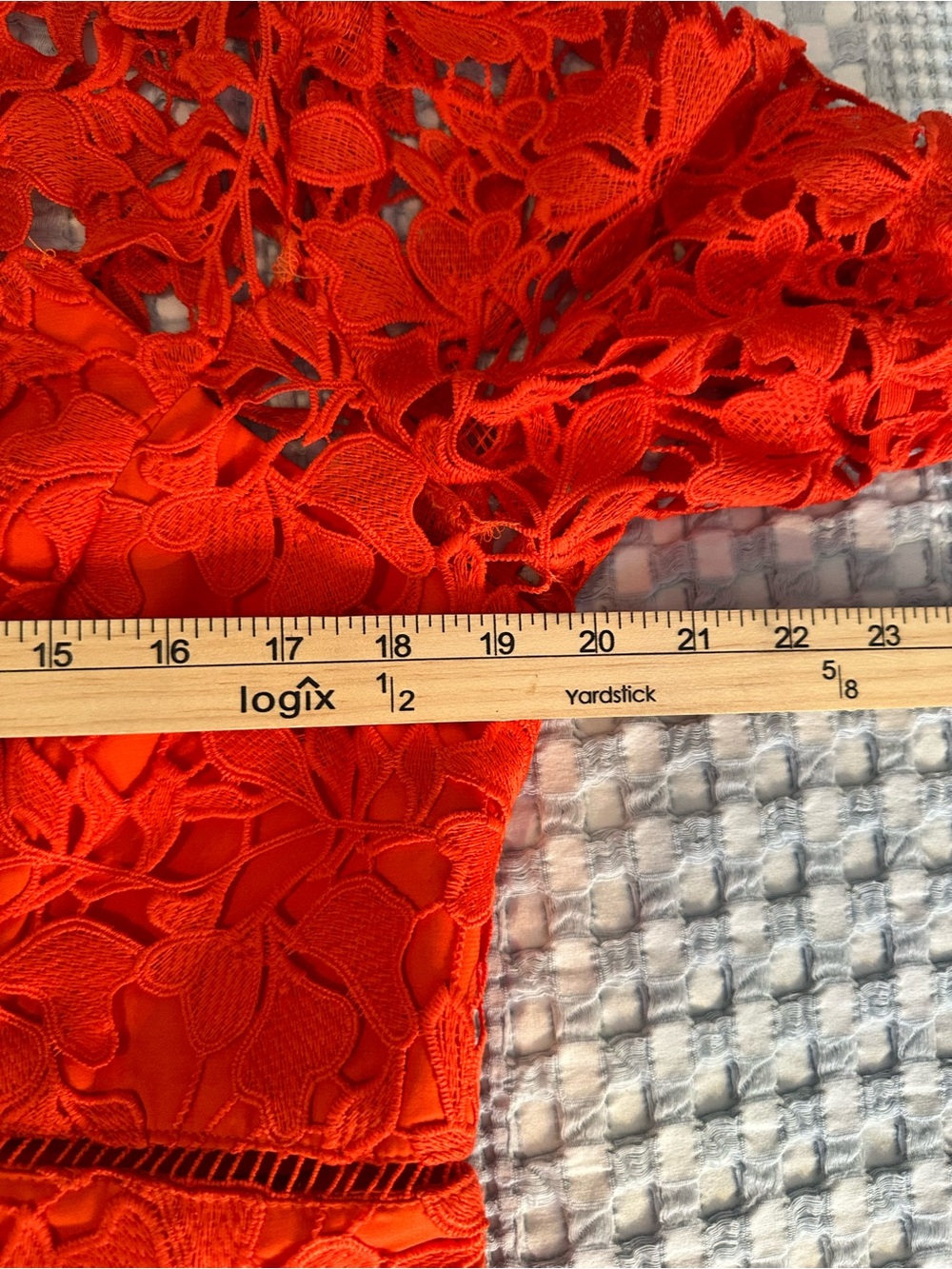 NWT Bardot Grenadine Orange Floral Lace Midi Dress Size 16 - Picture 8 of 9